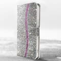Miniatyrbild 3 av 4: AVIZAR Glitter Disco Wallet iPhone 15 Fodral - Grå - Video Support - Flip