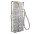 Miniatyrbild 1 av 4: AVIZAR Glitter Disco Wallet iPhone 15 Fodral - Grå - Video Support - Flip