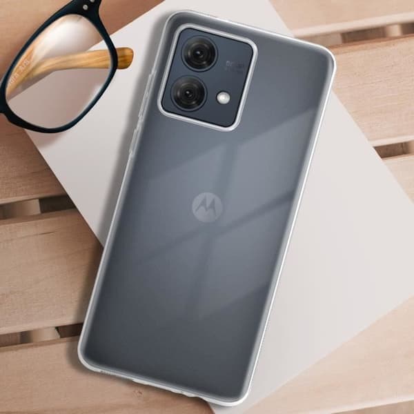 Siliconfodral - AVIZAR - Classic Case - Vit - Transparent - Motorola Moto G84