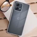 Miniatyrbild 3 av 4: Siliconfodral - AVIZAR - Classic Case - Vit - Transparent - Motorola Moto G84
