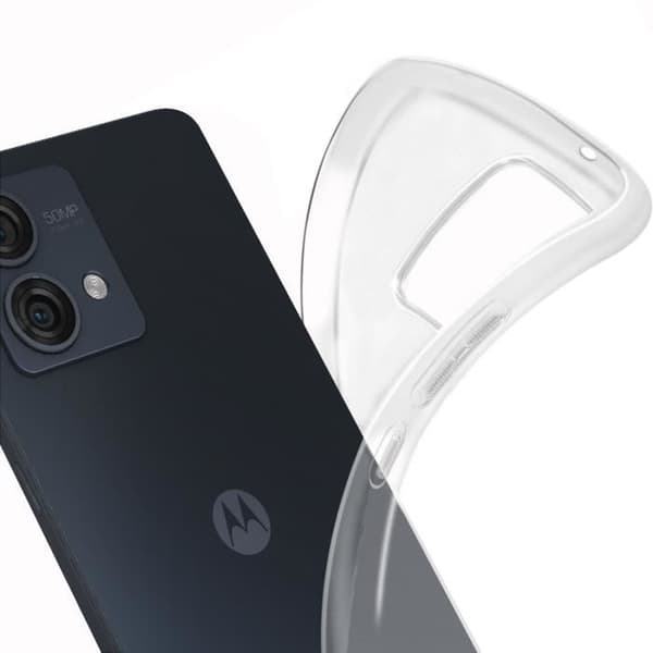 Siliconfodral - AVIZAR - Classic Case - Vit - Transparent - Motorola Moto G84