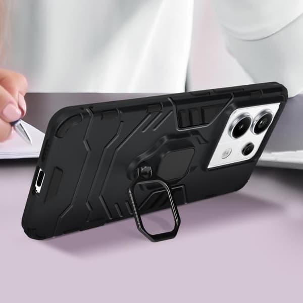 Coque - Xiaomi - Redmi Note 13 Pro - Rotationsring 360° - Bi-material - Modern design