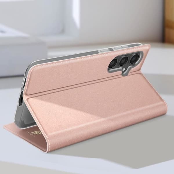 Fodral till Samsung Galaxy S23 FE - DUX DUCIS - Rosa - Korthållare Videostöd - Chic och elegant design