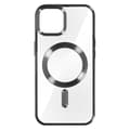 Miniatyrbild 2 av 4: Skyddsskal - Swissten - iPhone 15 - Transparent - Svart Kant - Kompatibel med MagSafe