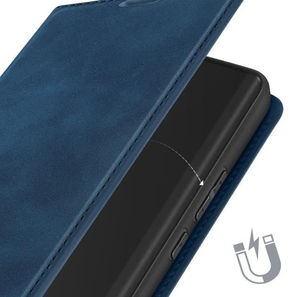 Fodral till Redmi Note 13 Pro Plus - AVIZAR - Mjukt skal - Blå - Videostöd - Plånbok