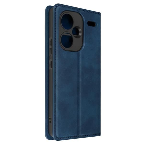 Fodral till Redmi Note 13 Pro Plus - AVIZAR - Mjukt skal - Blå - Videostöd - Plånbok