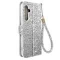 Miniatyrbild 1 av 4: Fodral för Samsung Galaxy A34 5G Glitter Disco Wallet Video Support Silver