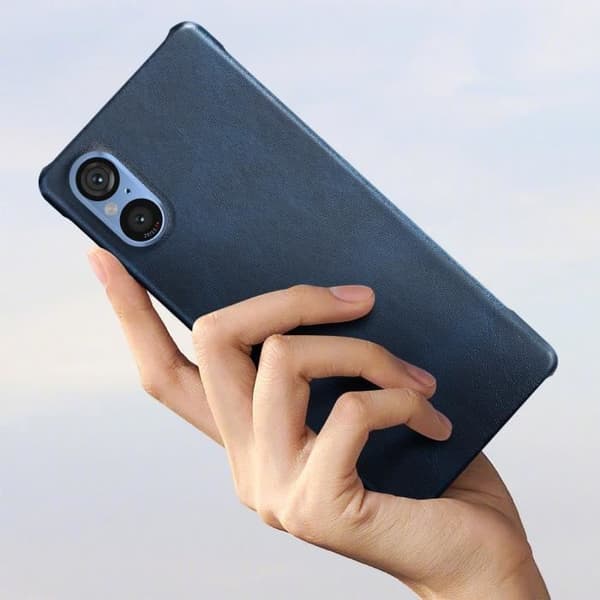 Coque - Sony - Xperia 5 V - Hård - Syntetiskt läder - Stöttålig - Ultra-tunn