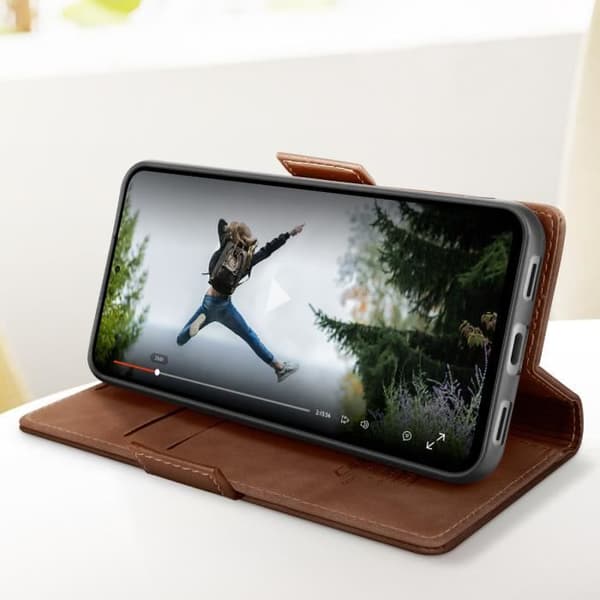 Google Pixel 8 Fodral - AVIZAR Anti-RFID Wallet Video Support Brun