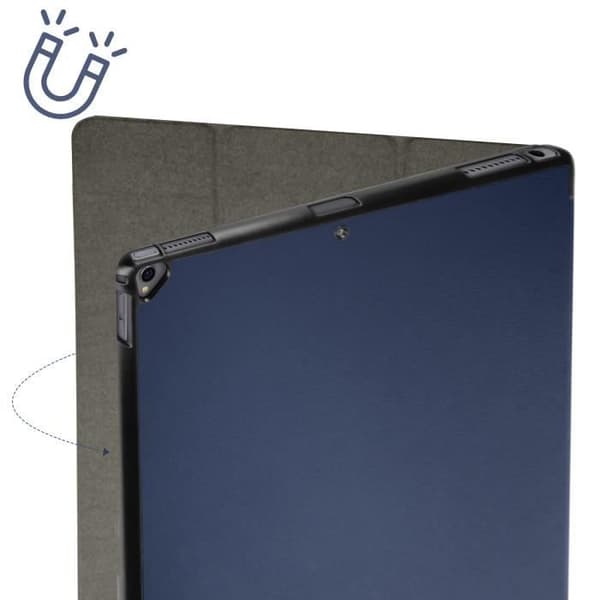 iPad Pro 12.9-fodral - AVIZAR - Trifold - Syntetiskt läder - Mörkblå - Heltäckande skydd