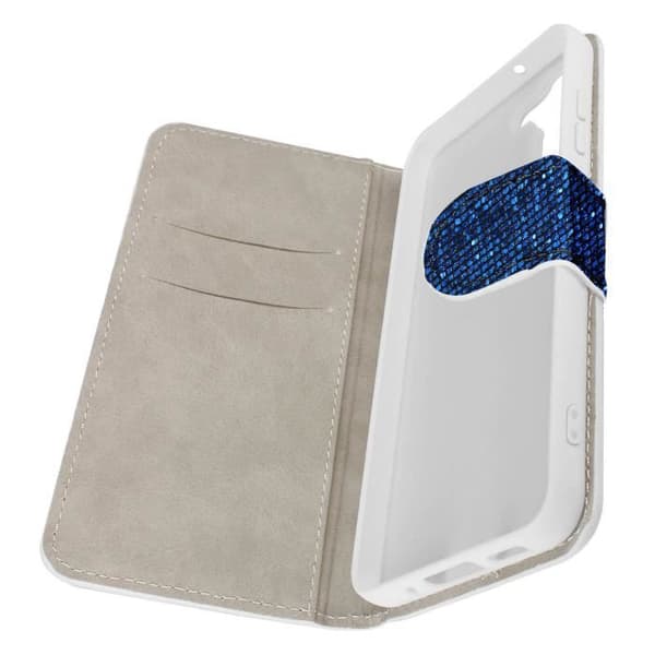 Samsung Galaxy A34 5G Fodral - AVIZAR - Glitter Disco - Plånbok - Videostöd - Blå