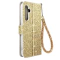 Miniatyrbild 1 av 4: Samsung Galaxy A54 5G Fodral - AVIZAR - Glitter Disco - Plånbok - Videostöd - Gul
