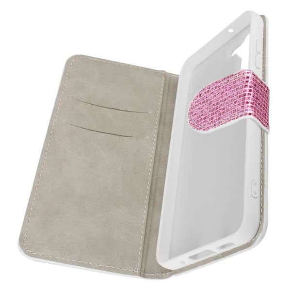 Fodral för Samsung Galaxy A54 5G Glitter Disco Wallet Video Support Rosa