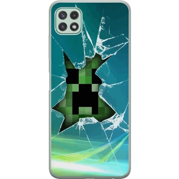 Samsung Galaxy A22 5G Gennemsigtig cover Minecraft