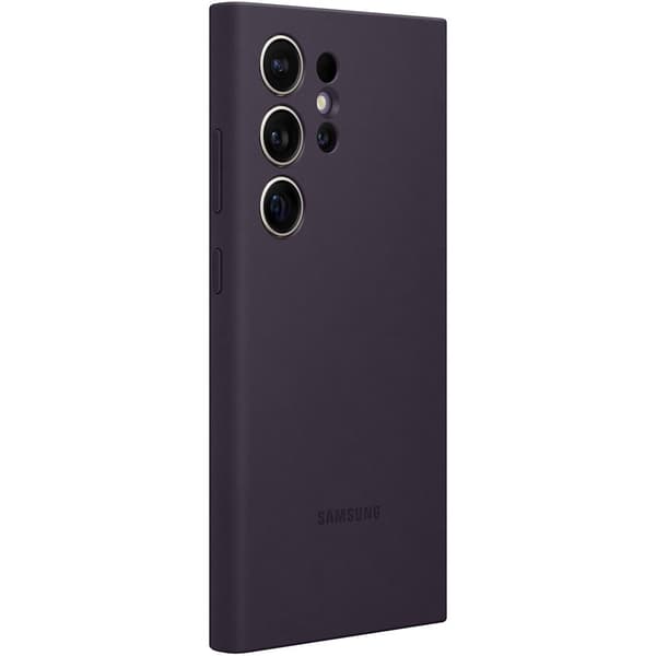 Samsung Original Galaxy S24 Ultra Cover Silicone Case Dark Violet