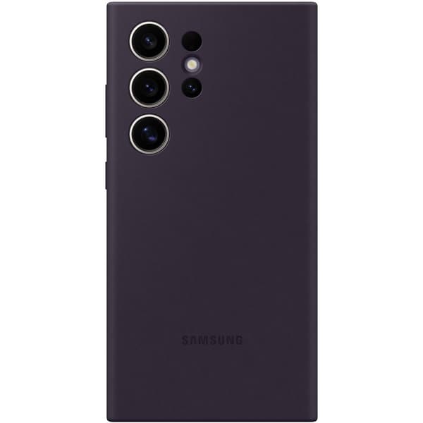 Samsung Original Galaxy S24 Ultra Cover Silicone Case Dark Violet