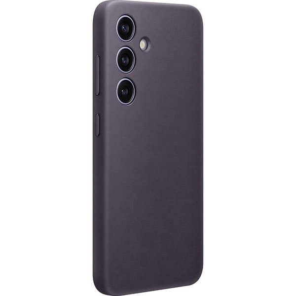 Samsung Original Galaxy S24 Kuori Vegan Leather Case Dark Violet