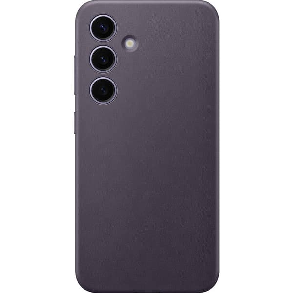 Samsung Original Galaxy S24 Plus Skal Vegan Leather Case Dark Violet