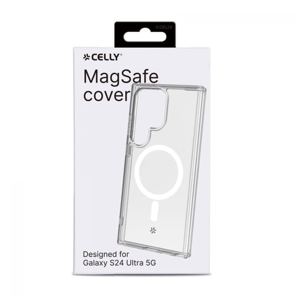 Celly Samsung Galaxy S24 Ultra Kuori GELSKINMAG MagSafe Läpinäkyvä