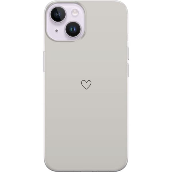 Apple iPhone 14 Genomskinligt Skal Hjärta