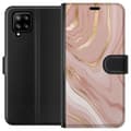 Miniatyrbillede 1 af 3: Samsung Galaxy A42 5G Tegnebogsetui Marmor Lyserød