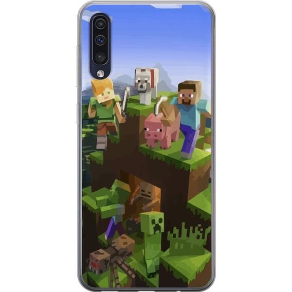 Samsung Galaxy A50 Gennemsigtig cover Minecraft