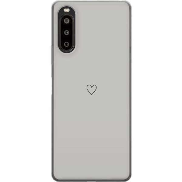 Sony Xperia 10 II Genomskinligt Skal Hjärta
