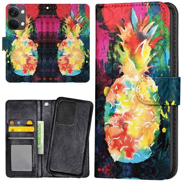 OnePlus Nord 3 5G - Lompakkokotelo/Kuoret Sateenkaari Ananas