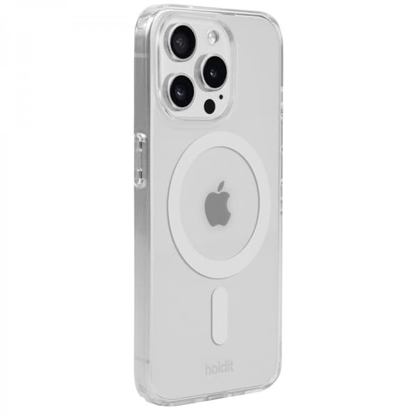 holdit iPhone 15 Pro Skal MagSafe Case Vit Transparent