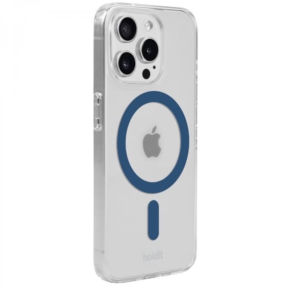 holdit iPhone 15 Pro Cover MagSafe Case Denim Blue Transparent
