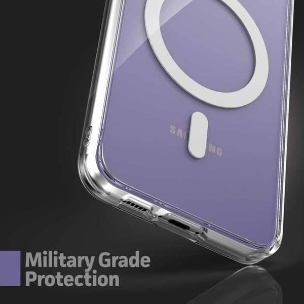 Samsung S24 Plus Transparent stødabsorberende cover MagSafe-kompatibel