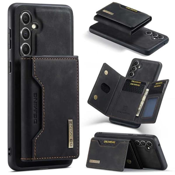 8-SLOTS Samsung S24 stødsikkert cover med magnetisk kortholder DG.MING Afmonter