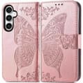 Miniatyrbillede 2 af 6: Samsung S24 Plus Pung-etui PU-læder 4-LOMMES Motiv Sommerfugl