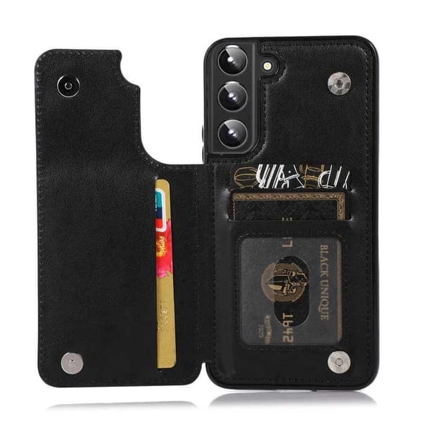 Samsung S24 Plus Stødsikker Cover Kortholder 3-SLOT Flippr V2 - Sort