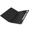 Miniatyrbild 2 av 4: Fodral för Lenovo Tab P12 - AVIZAR - Trifold - Svart läderimitation - Video- och tangentbordsstöd - Heltäckande skydd