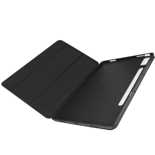 Fodral för Lenovo Tab P12 - AVIZAR - Trifold - Svart läderimitation - Video- och tangentbordsstöd - Heltäckande skydd