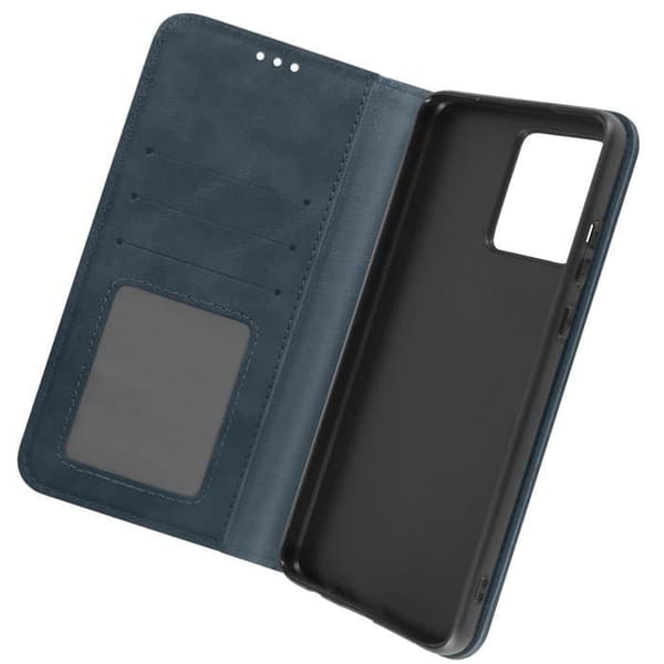 Fodral för Motorola Moto G84 Plånbok schackbrädemönster Geo Collection Midnight Blue