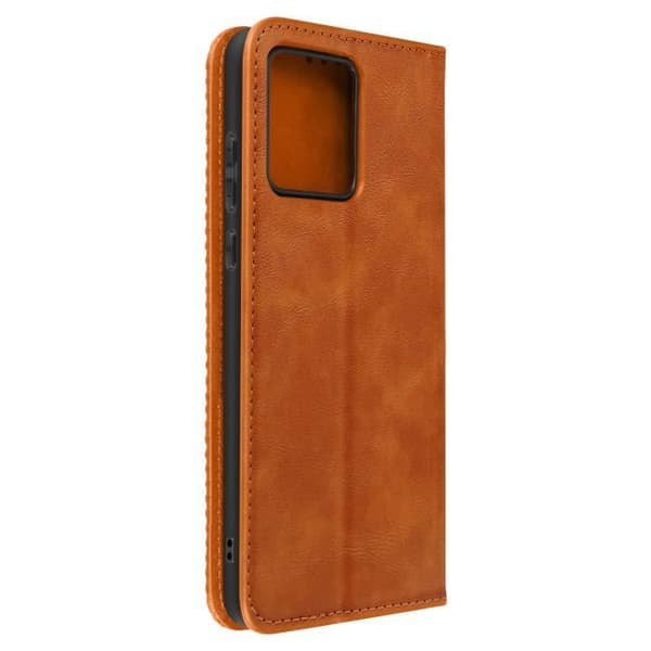 Fodral till Motorola Moto G84 Wallet Checkerboard Geo Collection Camel