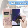 Miniatyrbillede 4 af 7: Samsung S24 Ultra Pung-etui PU-læder 4-LOMMES Motiv Sommerfugl