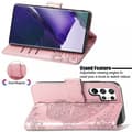 Miniatyrbillede 2 af 7: Samsung S24 Ultra Pung-etui PU-læder 4-LOMMES Motiv Sommerfugl