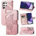 Miniatyrbillede 1 af 7: Samsung S24 Ultra Pung-etui PU-læder 4-LOMMES Motiv Sommerfugl