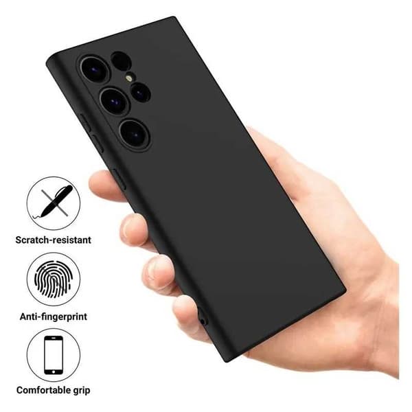 Samsung S24 Ultra Gummieret skalvæske - Sort