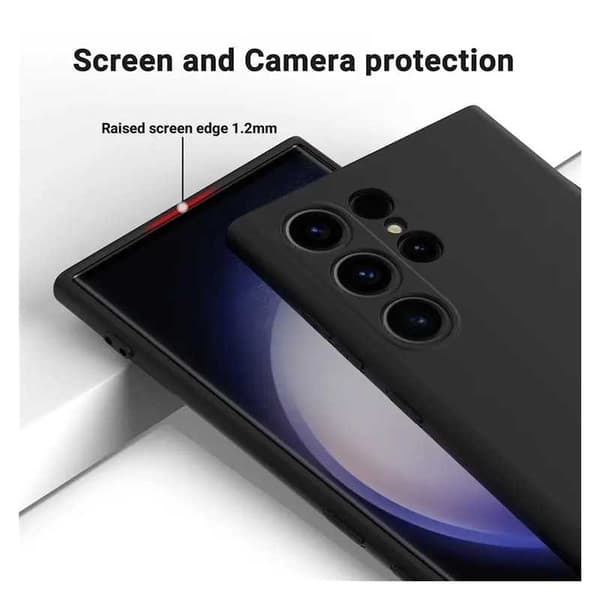 Samsung S24 Ultra Gummieret skalvæske - Sort