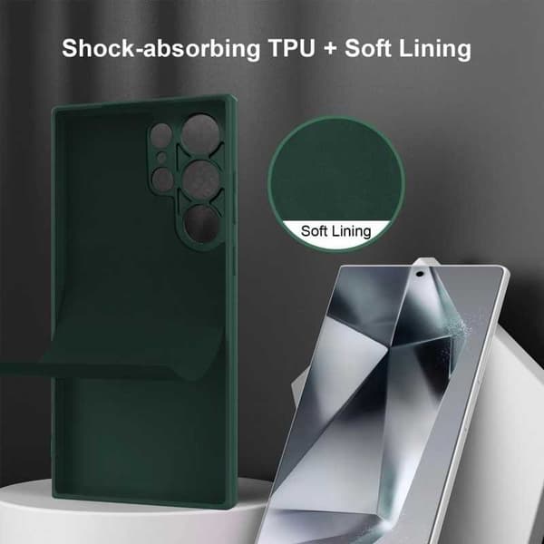 Samsung S24 Ultra Gummieret matgrøn skalvæske - grøn