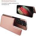 Miniatyrbillede 4 af 6: Samsung S24 Ultra stødsikker dækselkortholder 3-POCKET Flippr - Rose guld