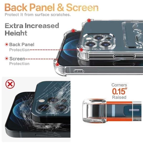 Stöttåligt Skal med Kortfack Förstärkta Hörn Samsung S24 Ultra