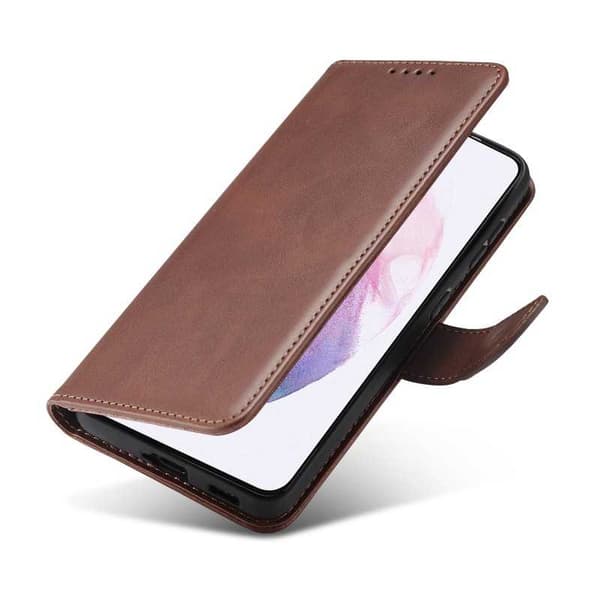 Samsung S24 Ultra Wallet Case PU-nahkainen 4-POCKET - Ruskea