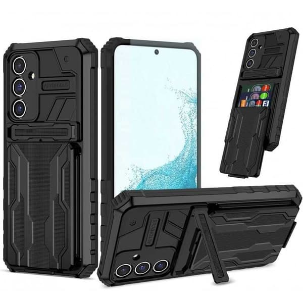Samsung S24 Plus stødsikkert cover Kickstand & Card Tray ThinArmor V3