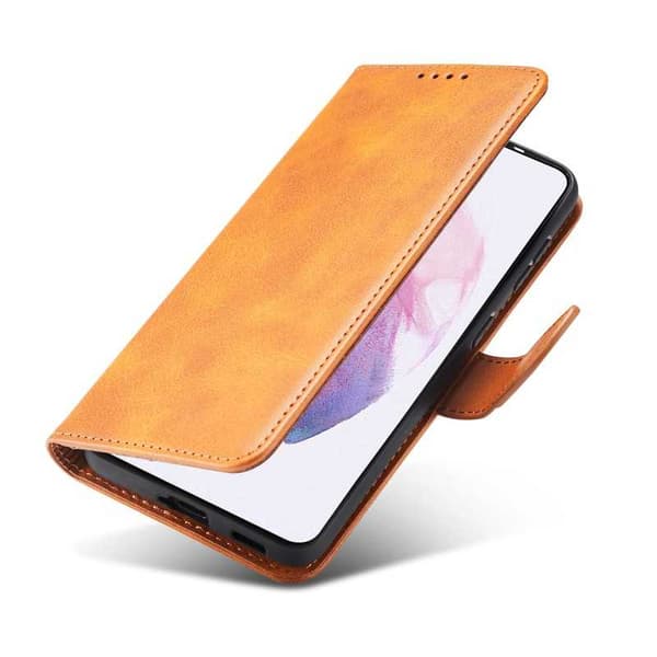 Samsung S24 lommebokveske PU skinn 4-LOMMER - Lysebrun