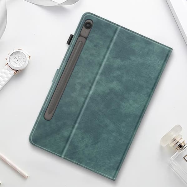 Tabletfodral - AVIZAR - Samsung Galaxy Tab S9/S9 FE - Ekoskinn - Videostativ - Kortfack